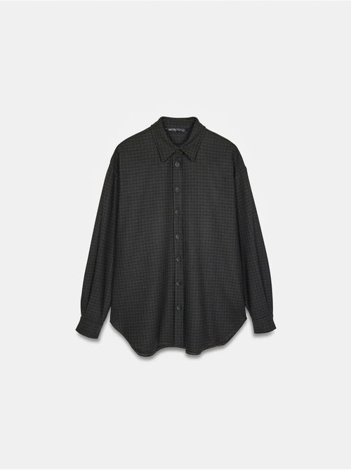 DILVIN Chemise Oversize Longue À Micro-motif - Kiabi DILVIN Chemise Oversize Longue À Micro-motif - Kiabi
