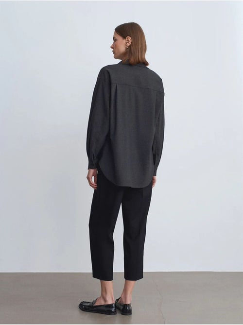 DILVIN Chemise Oversize Longue À Micro-motif - Kiabi DILVIN Chemise Oversize Longue À Micro-motif - Kiabi