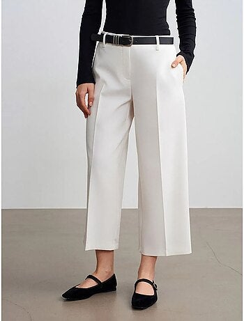 DILVIN Culotte En Crêpe À Taille Haute Et Ceinture