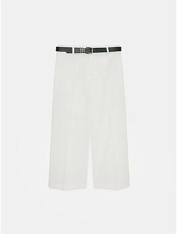 DILVIN Culotte En Crêpe À Taille Haute Et Ceinture