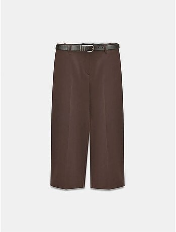 DILVIN Culotte En Crêpe À Taille Haute Et Ceinture