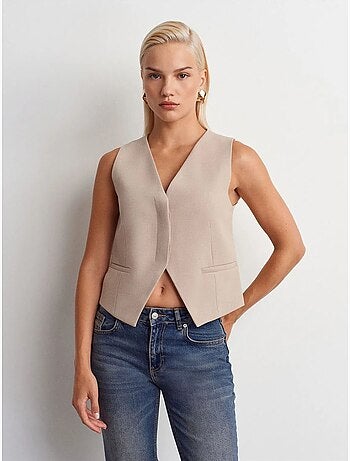 Dilvin gilet court boutonné