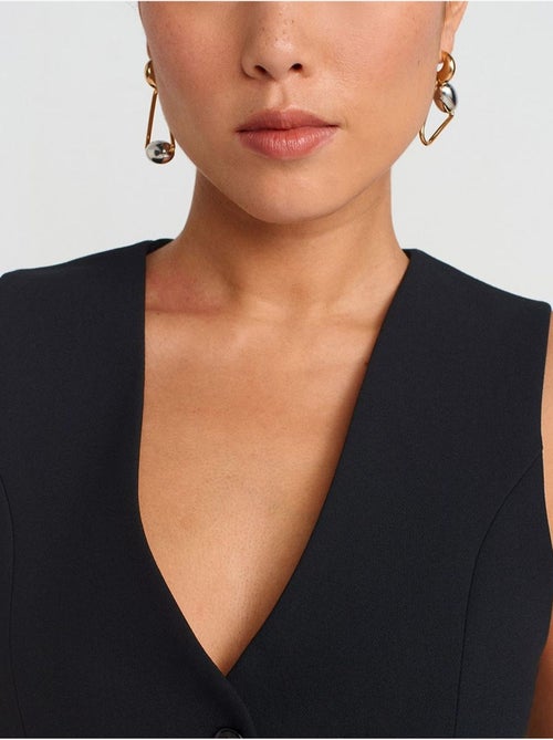DILVIN Gilet Court Femme En Crêpe - Kiabi DILVIN Gilet Court Femme En Crêpe - Kiabi