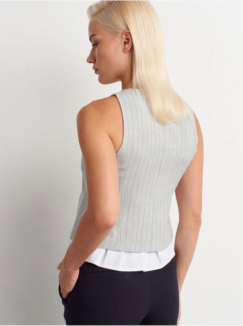 DILVIN Gilet Court Rayé - Kiabi