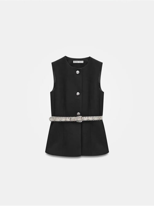 DILVIN Gilet En Crêpe À Ceinture - Kiabi DILVIN Gilet En Crêpe À Ceinture - Kiabi