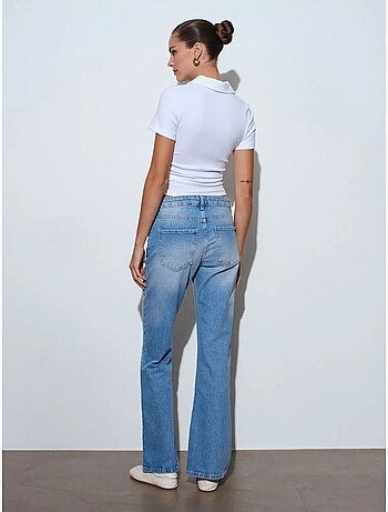 DILVIN Jean Bootcut En Denim À Taille Basse