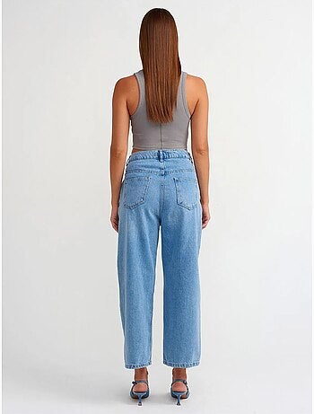 DILVIN Jean Capri Ballon Taille Haute