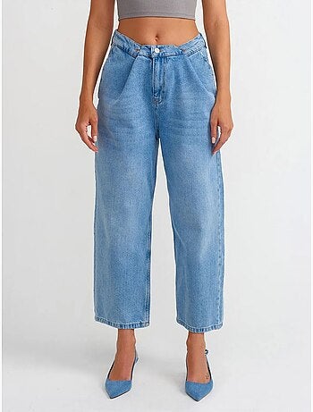 DILVIN Jean Capri Ballon Taille Haute