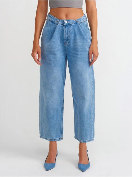 DILVIN Jean Capri Ballon Taille Haute - Kiabi