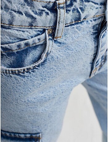 DILVIN Jean Cargo Large À Taille Haute