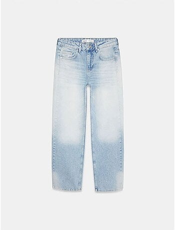 DILVIN Jean Droit En Denim De Coton, Taille Basse