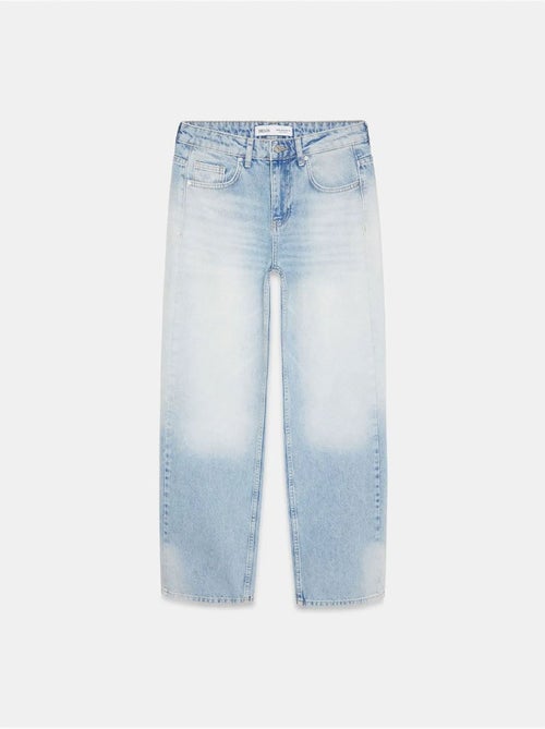 DILVIN Jean Droit En Denim De Coton, Taille Basse - Kiabi