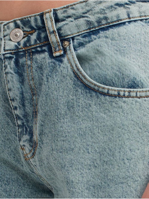 DILVIN Jean Droit En Denim De Coton, Taille Moyenne - Kiabi