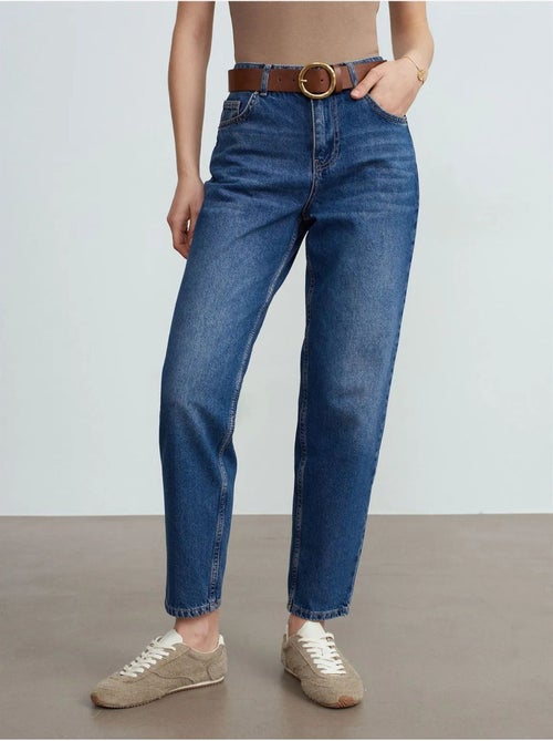 DILVIN Jean Droit Taille Basse En Coton - Kiabi DILVIN Jean Droit Taille Basse En Coton - Kiabi