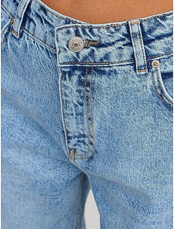 Dilvin jean droit taille haute en denim de coton