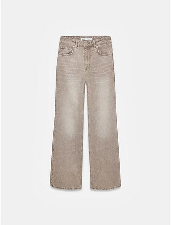 DILVIN Jean en denim à jambe droite et taille haute
