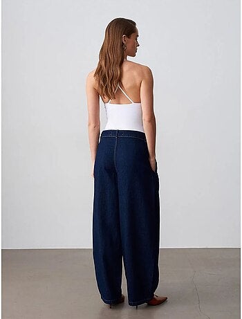 DILVIN Jean En Denim À Taille Haute Et Jambe Large