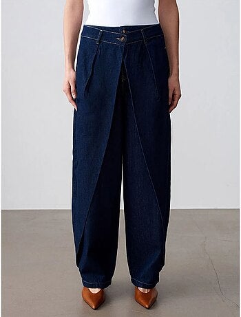 DILVIN Jean En Denim À Taille Haute Et Jambe Large