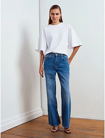 DILVIN Jean En Denim À Taille Haute Et Jambe Large