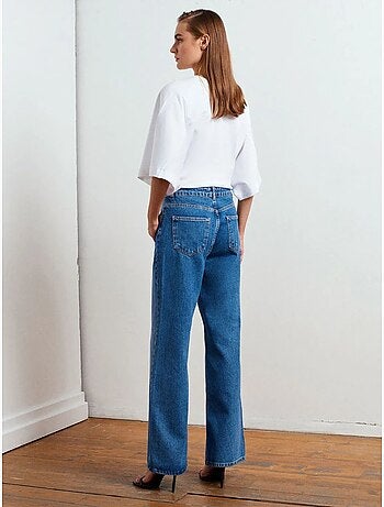 DILVIN Jean En Denim À Taille Haute Et Jambe Large