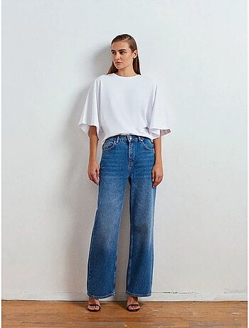 DILVIN Jean En Denim À Taille Haute Et Jambe Large