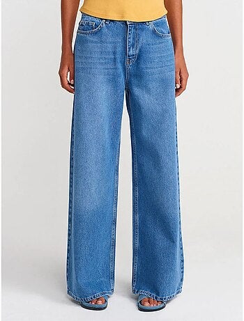 DILVIN Jean En Denim À Taille Haute Et Jambe Large