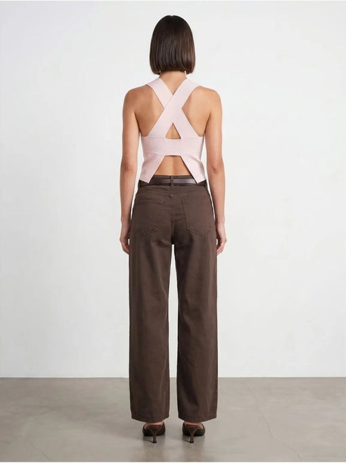 DILVIN Jean En Denim À Taille Haute Et Jambe Large - Kiabi