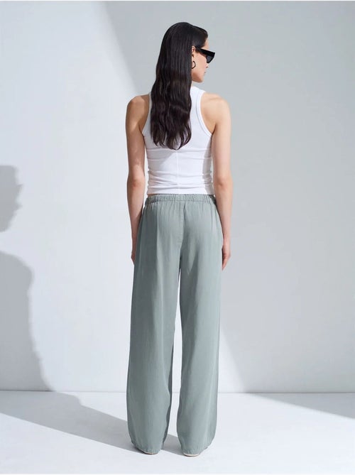 DILVIN Jean En Denim À Taille Mi-haute Et Jambe Large - Kiabi