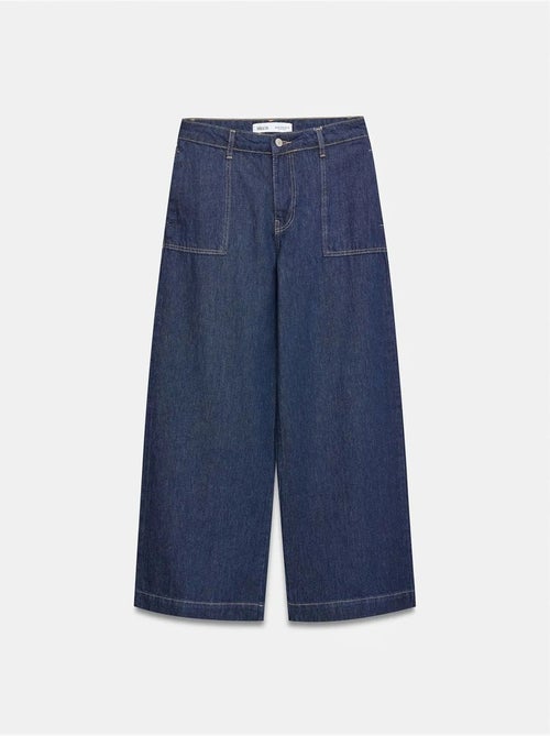 DILVIN Jean En Denim De Coton À Taille Haute Et Jambe Large - Kiabi