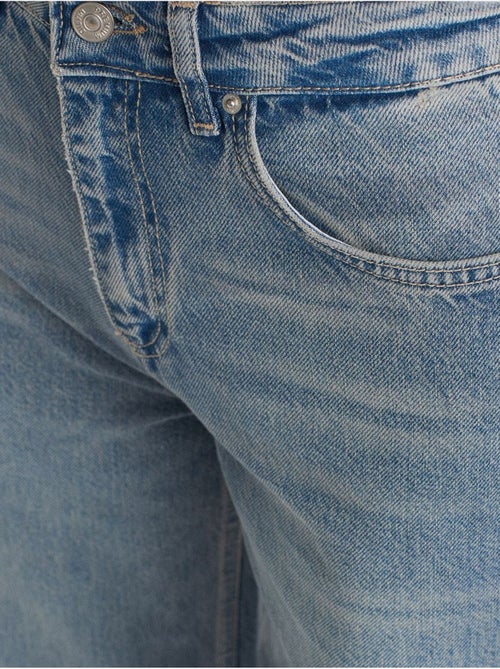 DILVIN Jean En Denim De Coton À Taille Haute Et Jambe Large - Kiabi DILVIN Jean En Denim De Coton À Taille Haute Et Jambe Large - Kiabi