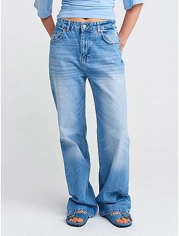 DILVIN Jean En Denim De Coton À Taille Haute Et Jambe Large
