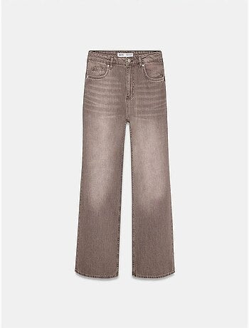 DILVIN Jean En Denim De Coton À Taille Haute Et Jambe Large