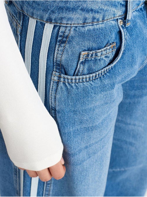 DILVIN Jean En Denim Rayé À Taille Haute Et Jambe Large - Kiabi
