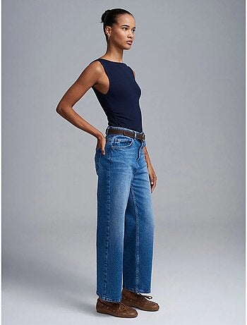 DILVIN Jean En Denim Taille Haute À Jambe Large
