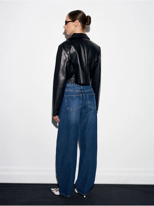 DILVIN Jean Femme À Taille Basse Et Jambe Large - Kiabi