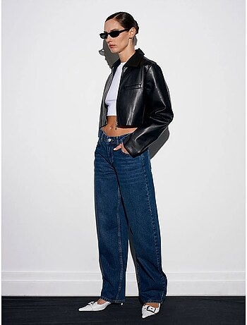 DILVIN Jean Femme À Taille Basse Et Jambe Large