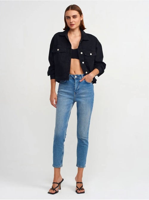 DILVIN Jean Femme Slim Droit Taille Haute - Kiabi DILVIN Jean Femme Slim Droit Taille Haute - Kiabi