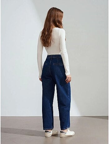 DILVIN Jean Femme Taille Haute À Jambe Large