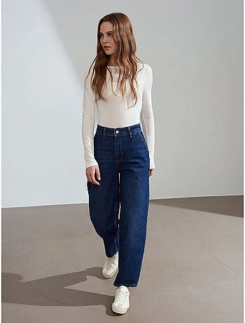 DILVIN Jean Femme Taille Haute À Jambe Large