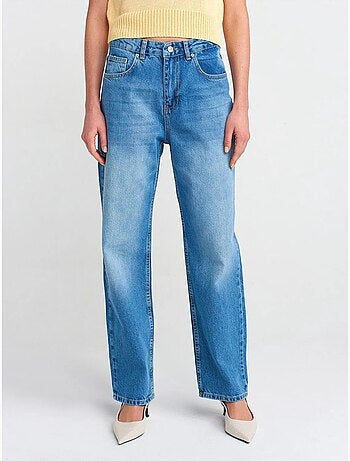 DILVIN Jean Femme Taille Haute À Jambe Large