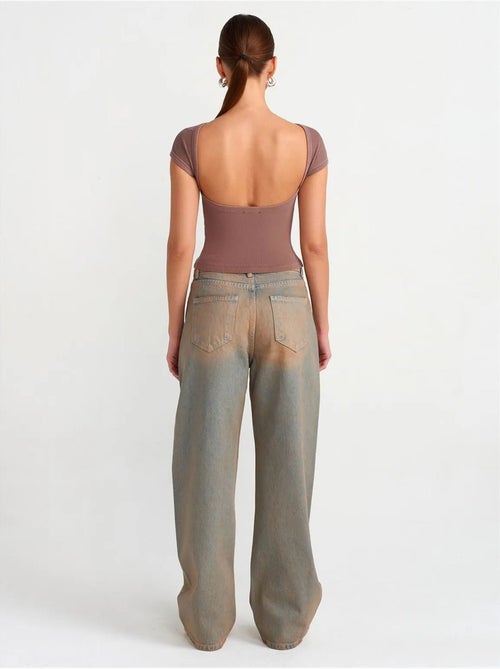 DILVIN Jean Femme Taille Mi-haute À Jambe Large - Kiabi DILVIN Jean Femme Taille Mi-haute À Jambe Large - Kiabi