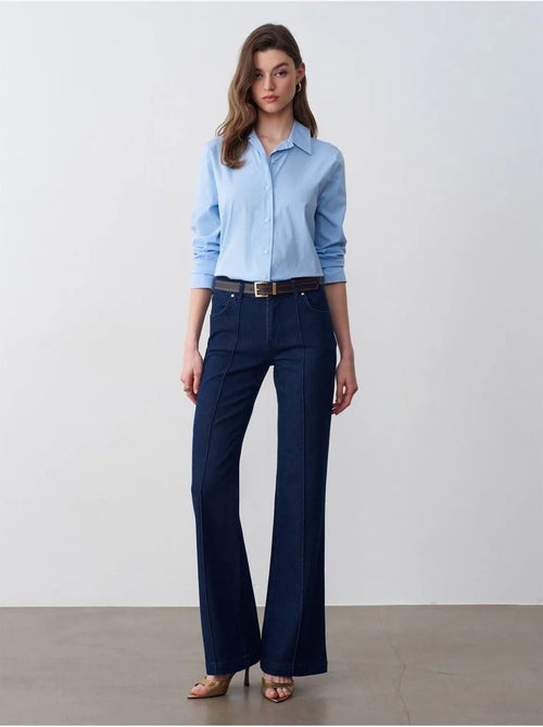 DILVIN Jean Flare Taille Haute - Kiabi
