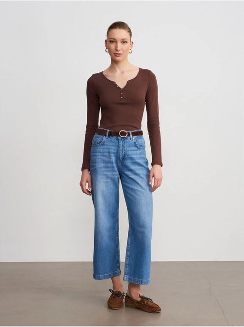 DILVIN Jean Large À Taille Haute - Kiabi DILVIN Jean Large À Taille Haute - Kiabi