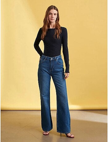 DILVIN Jean Large En Denim À Taille Haute