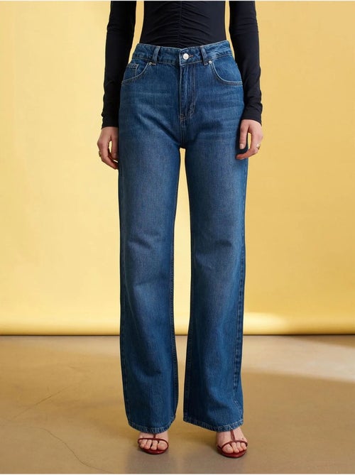 DILVIN Jean Large En Denim À Taille Haute - Kiabi
