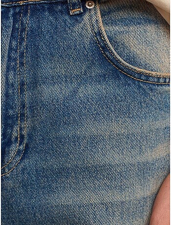 DILVIN Jean Large En Denim De Coton À Taille Haute