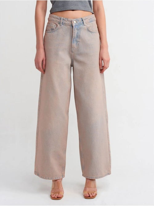 DILVIN Jean Large En Denim De Coton, Taille Haute - Kiabi DILVIN Jean Large En Denim De Coton, Taille Haute - Kiabi
