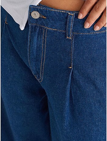 DILVIN Jean Large En Denim De Coton, Taille Haute