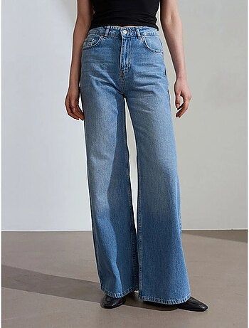 DILVIN Jean Large En Denim De Coton, Taille Haute