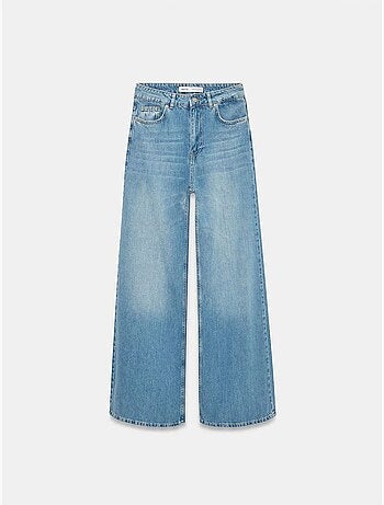 DILVIN Jean Large En Denim De Coton, Taille Haute